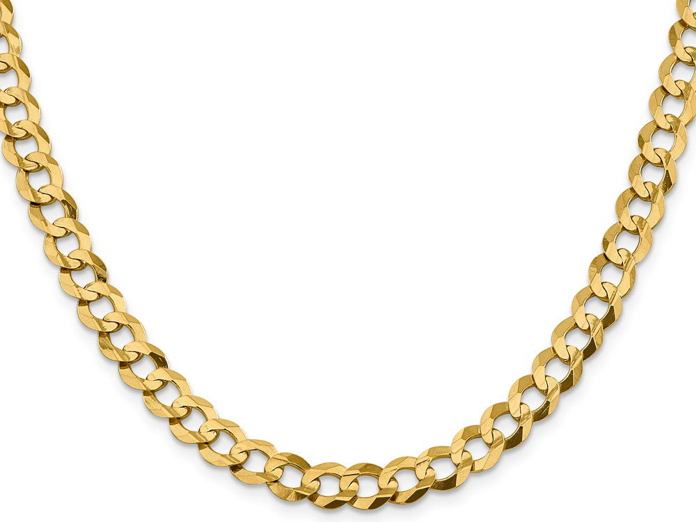 FJC Finejewelers 14 kt Yellow Gold 8.3mm Solid Polished Light Flat Cuban Chain