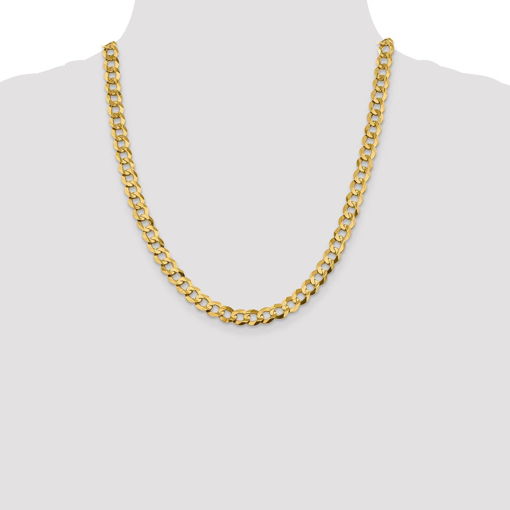 FJC Finejewelers 14 kt Yellow Gold 8.3mm Solid Polished Light Flat Cuban Chain