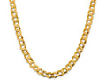 FJC Finejewelers 14 kt Yellow Gold 9.4mm Solid Polished Light Flat Cuban Chain