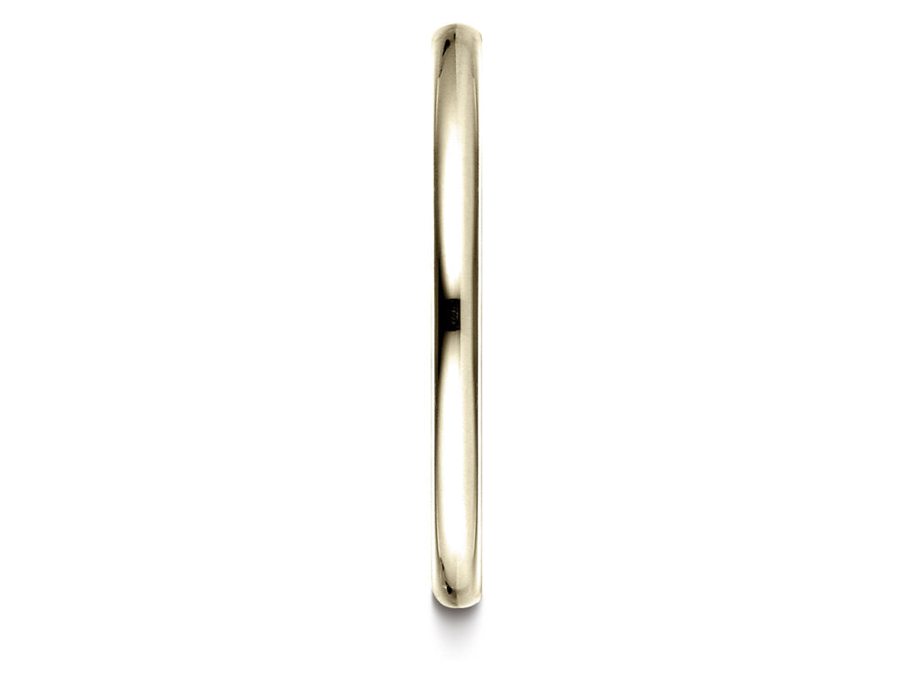 Benchmark 14k Gold 2mm Slightly Domed Standard Comfort-fit Wedding Band / Ring