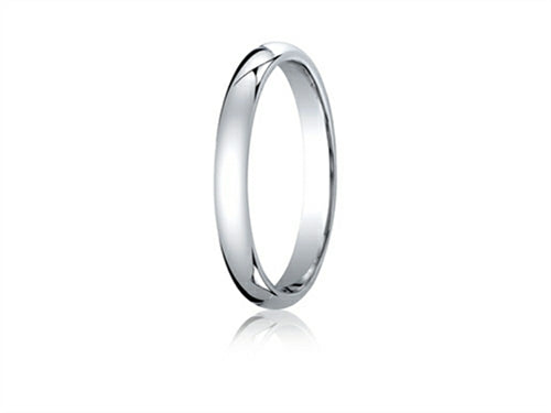 Benchmark 18k Gold 3mm Slightly Domed Standard Comfort-fit Ring