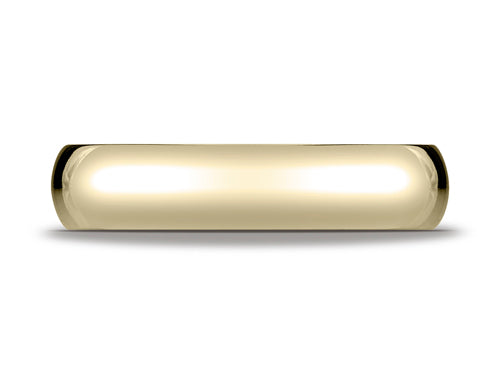 Benchmark 10k Gold 5mm Slightly Domed Standard Comfort-fit Ring