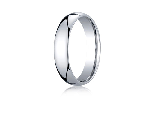Benchmark 10k Gold 5mm Slightly Domed Standard Comfort-fit Ring