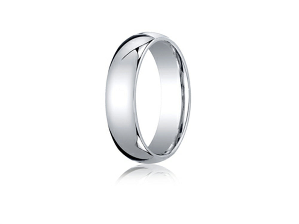 Benchmark 10k Gold 6mm Slightly Domed Standard Comfort-fit Ring