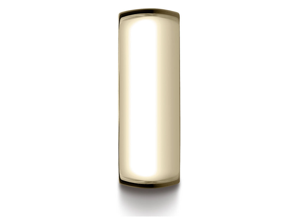 Benchmark 10k Gold 8mm Slightly Domed Standard Comfort-fit Ring