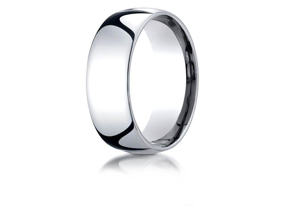 Benchmark 10k Gold 8mm Slightly Domed Standard Comfort-fit Ring