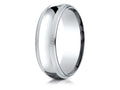 Benchmark 10k Gold 7mm Slightly Domed Standard Comfort-fit Wedding Band / Ring With Double Milgrain