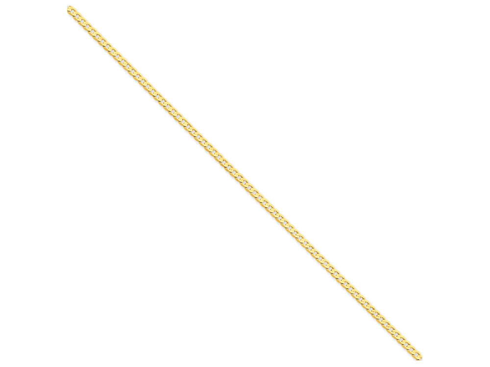 FJC Finejewelers 22 Inch 14k Yellow Gold 3mm Concave Curb (lightweight) Chain Necklace
