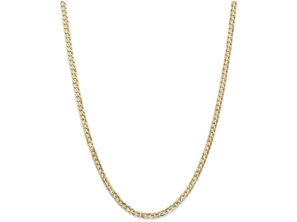 FJC Finejewelers 24 Inch 14k Yellow Gold 3.8mm Concave Curb Chain Necklace