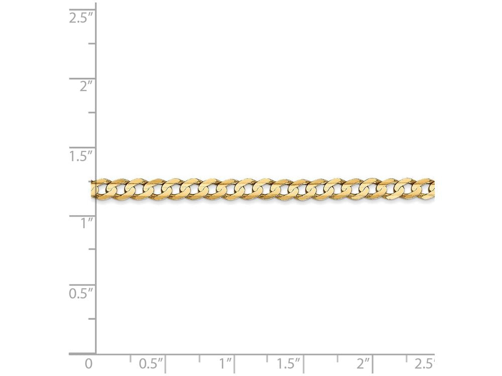 FJC Finejewelers 8 Inch 14k Yellow Gold 3.8mm Concave Curb Chain Bracelet