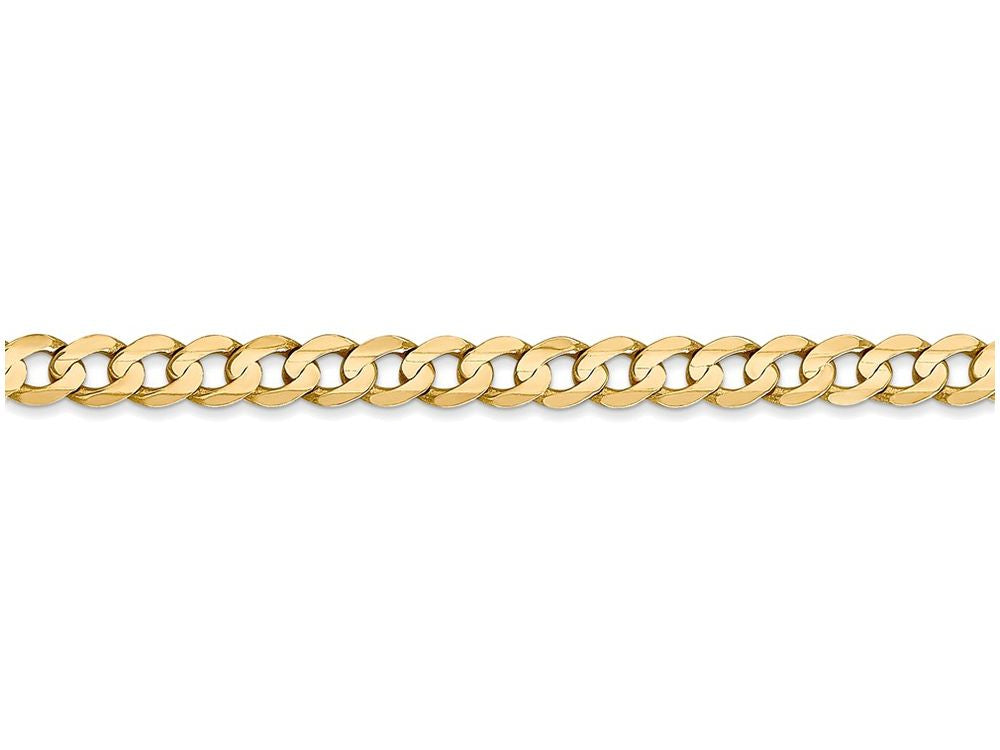 FJC Finejewelers 24 Inch 14k Yellow Gold 4.5mm Open Concave Curb Chain Necklace