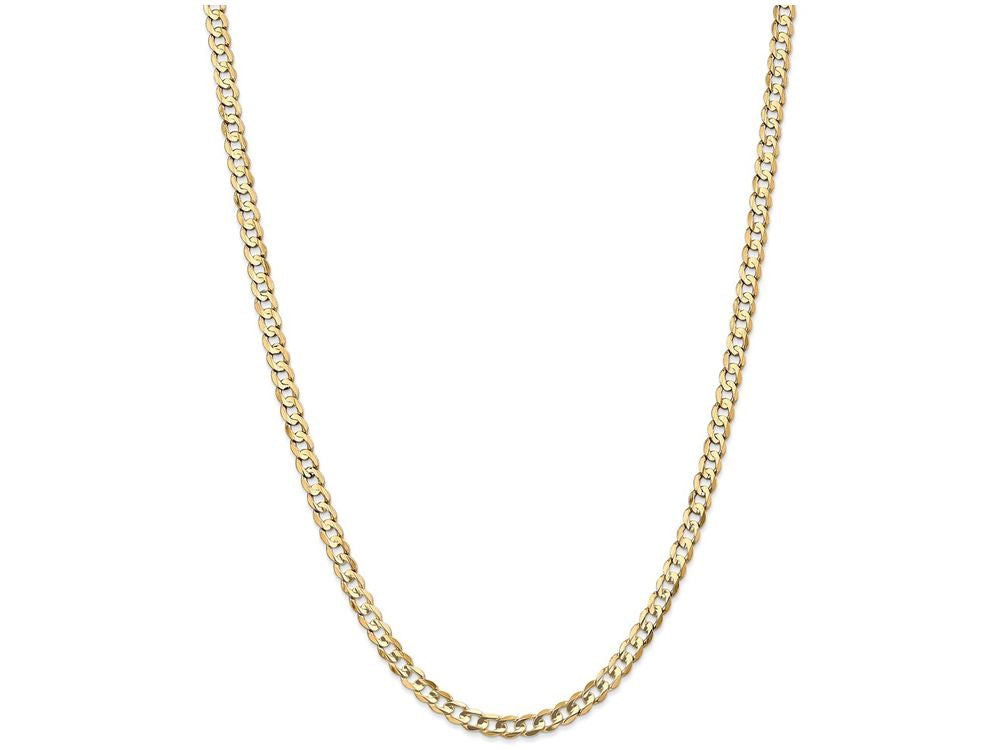 FJC Finejewelers 7 Inch 14k Yellow Gold 4.5mm Open Concave Curb Chain Bracelet