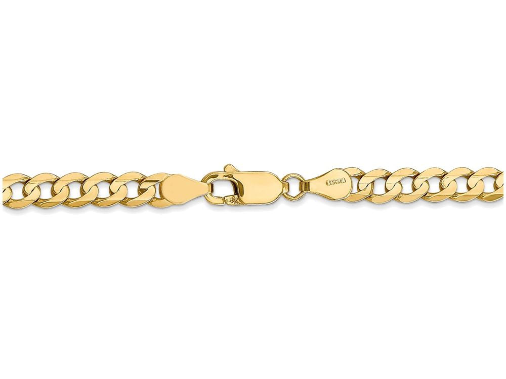 FJC Finejewelers 8 Inch 14k Yellow Gold 4.5mm Open Concave Curb Chain Bracelet