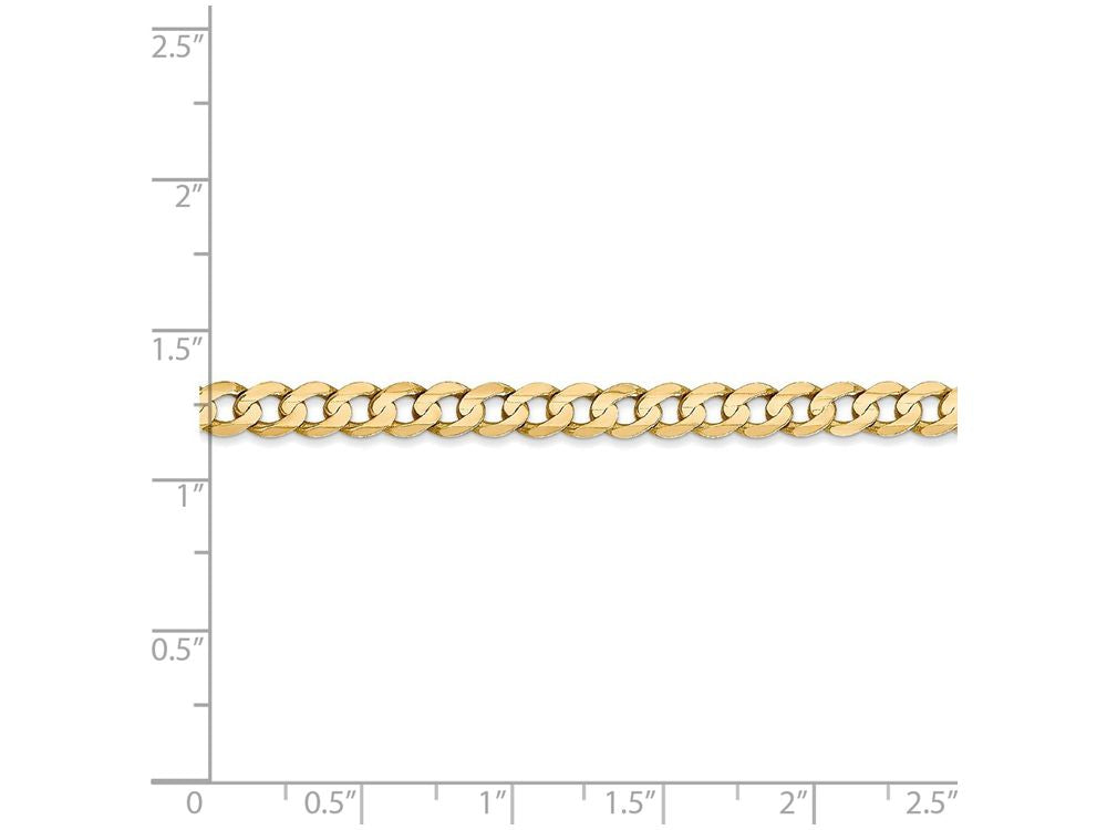 FJC Finejewelers 8 Inch 14k Yellow Gold 4.5mm Open Concave Curb Chain Bracelet