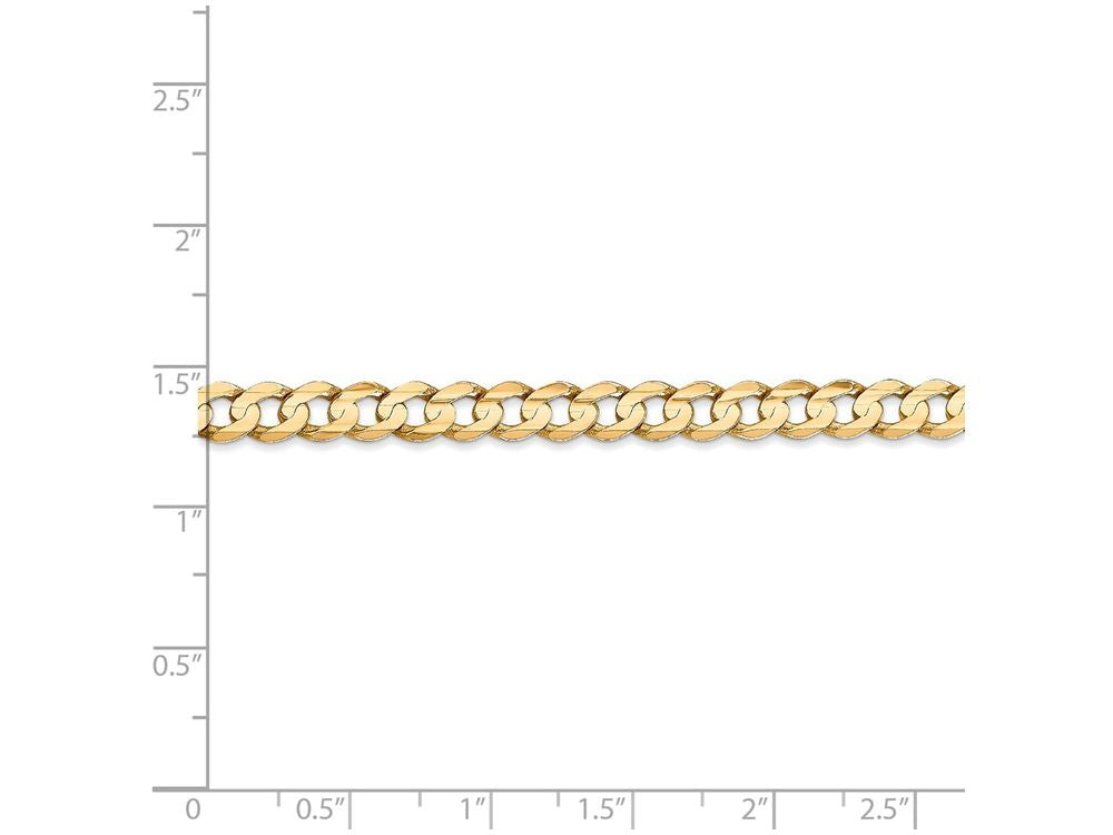 FJC Finejewelers 16 Inch 14k Yellow Gold 5.25mm Open Concave Curb Chain Necklace