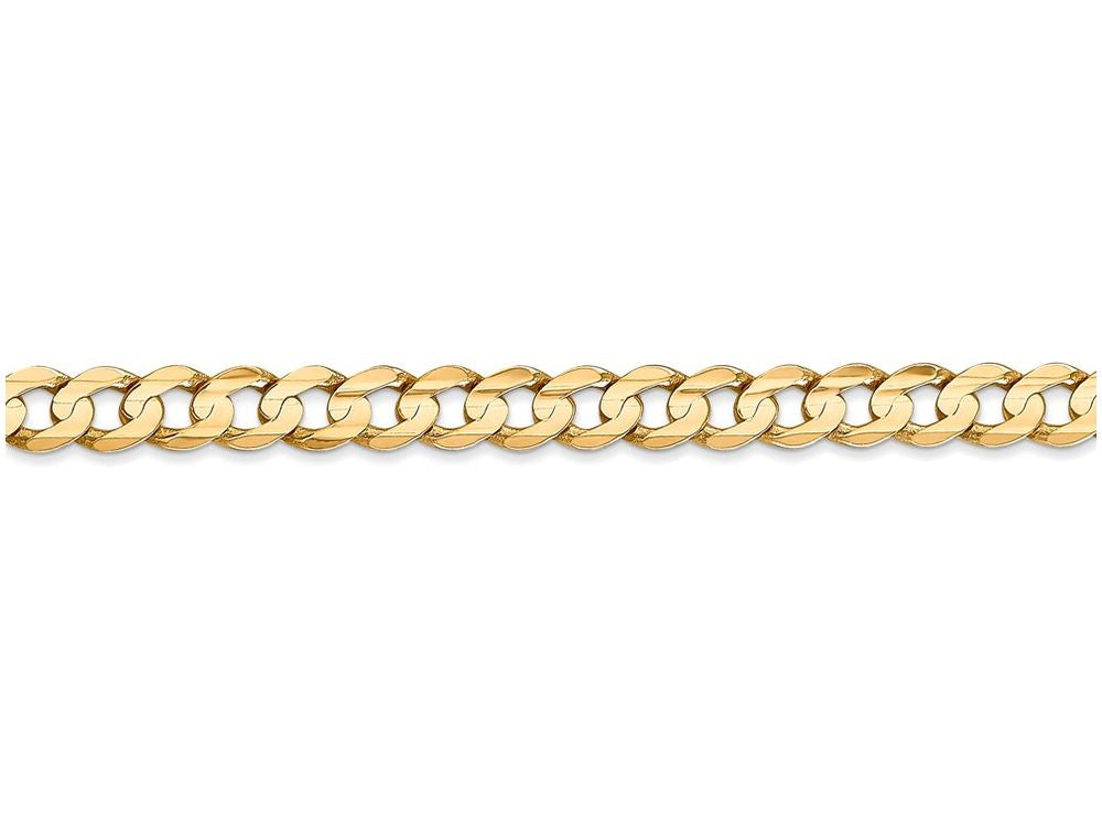 FJC Finejewelers 7 Inch 14k Yellow Gold 5.25mm Open Concave Curb Chain Bracelet
