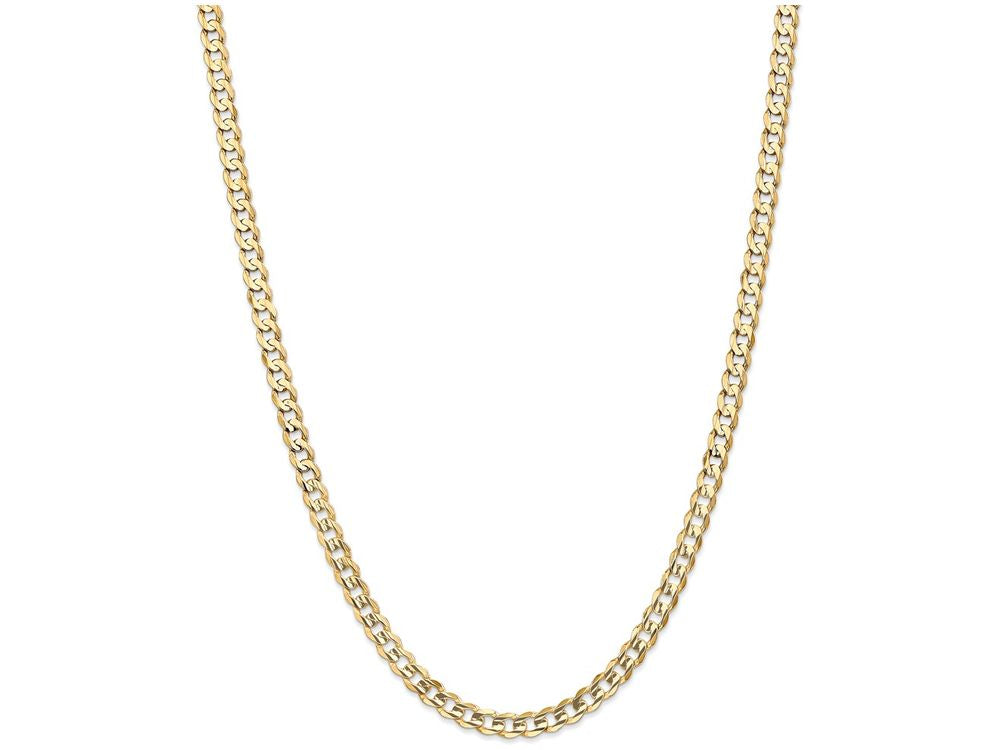 FJC Finejewelers 7 Inch 14k Yellow Gold 5.25mm Open Concave Curb Chain Bracelet