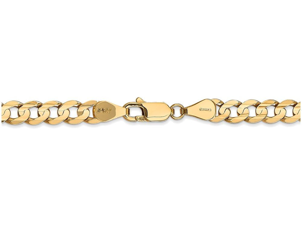 FJC Finejewelers 8 Inch 14k Yellow Gold 5.25mm Open Concave Curb Chain Bracelet