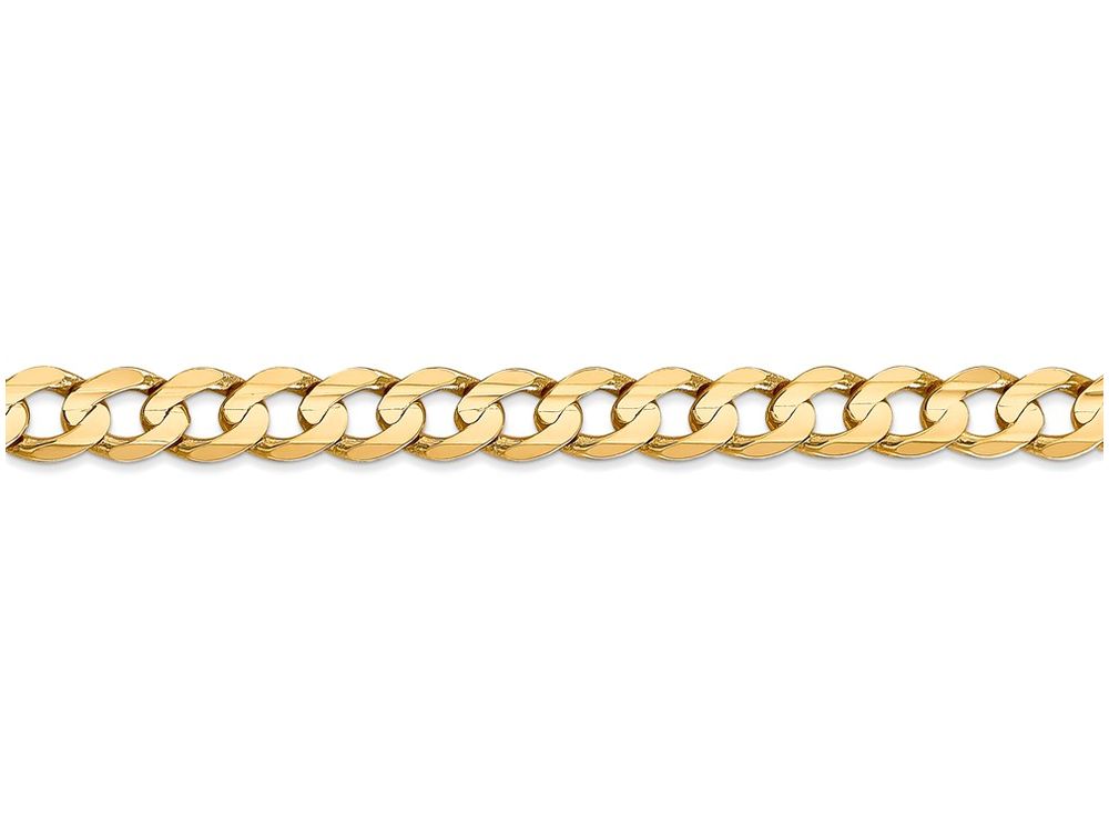 FJC Finejewelers 18 Inch 14k Yellow Gold 6.75mm Open Concave Curb Chain Necklace