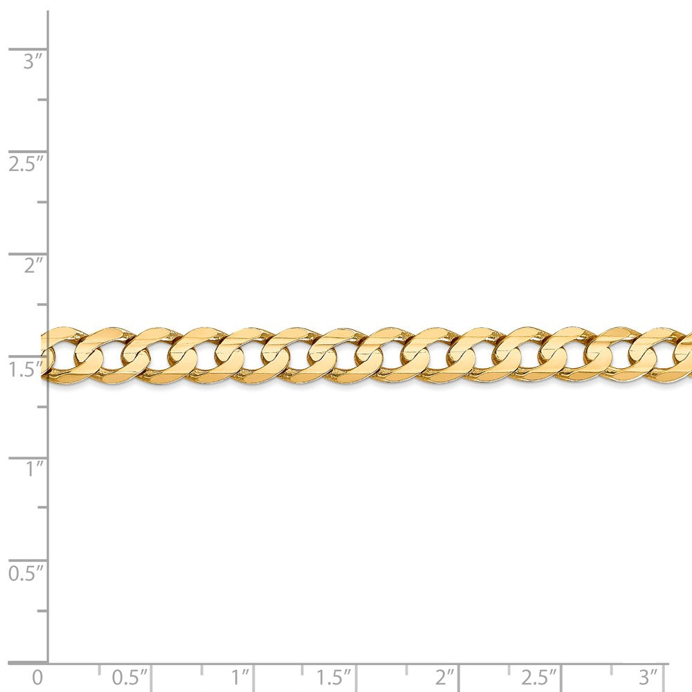 FJC Finejewelers 24 Inch 14k 6.75mm Open Concave Curb Chain Necklace