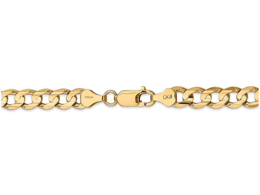 FJC Finejewelers 7 Inch 14k Yellow Gold 6.75mm Open Concave Curb Chain Bracelet