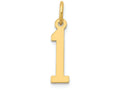FJC Finejewelers 14k Yellow Gold Small Polished Elongated 1 Charm