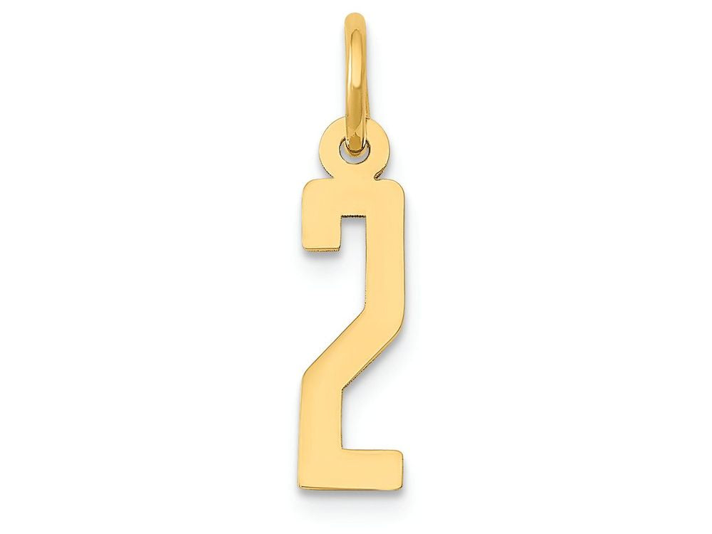 FJC Finejewelers 14k Yellow Gold Small Polished Elongated 2 Charm