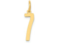 FJC Finejewelers 14k Yellow Gold Small Polished Elongated 7 Charm