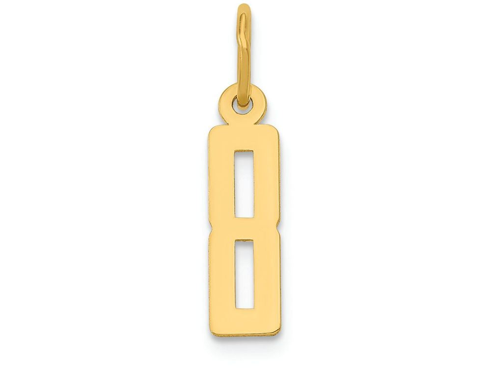 FJC Finejewelers 14k Yellow Gold Small Polished Elongated 8 Charm