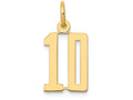 FJC Finejewelers 14k Yellow Gold Small Polished Elongated 10 Charm