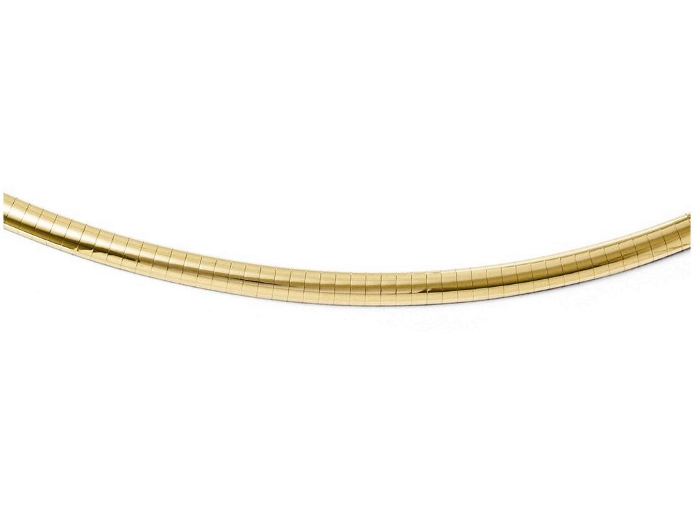 FJC Finejewelers 14k Yellow Gold 4mm Domed Omega Necklace