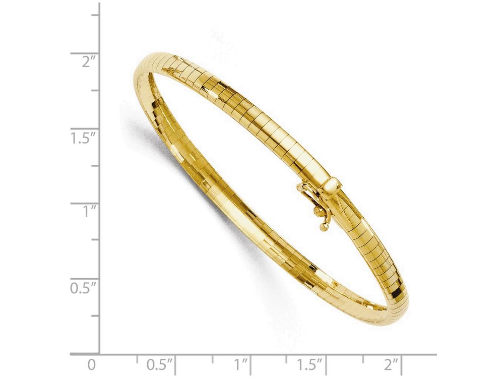 FJC Finejewelers 14k Yellow Gold 4mm Domed 7in. Omega Bracelet