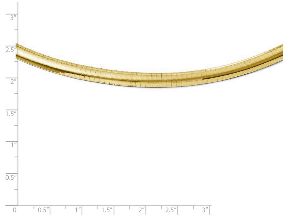 FJC Finejewelers 14k Yellow Gold 6mm Domed Omega Necklace