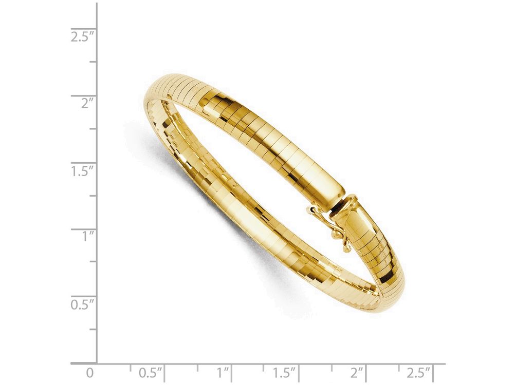 FJC Finejewelers 14k Yellow Gold 6mm Domed 7in. Omega Bracelet