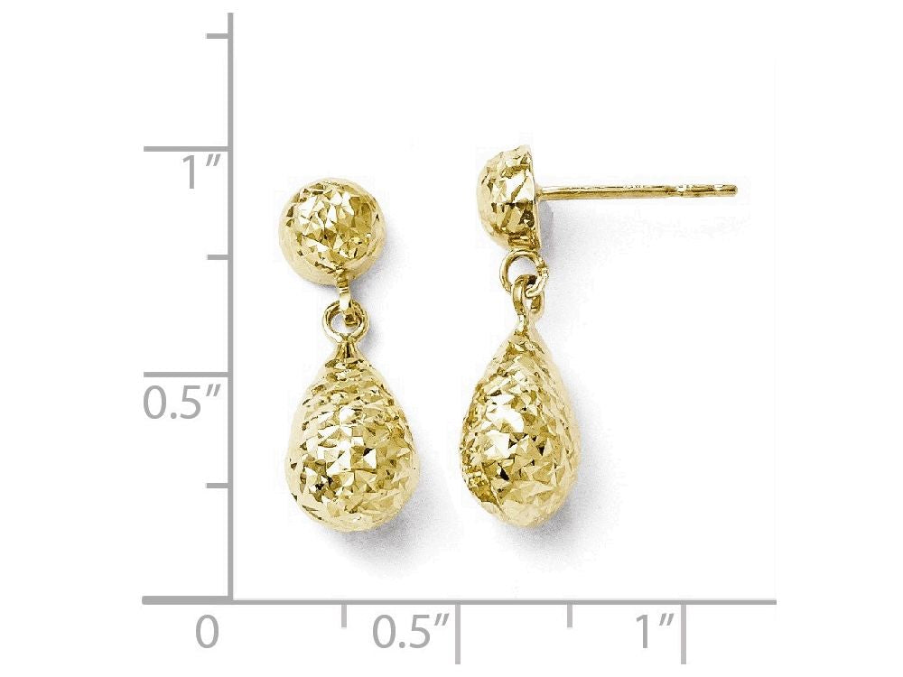 FJC Finejewelers 10k Bright Cut Post Dangle Earrings