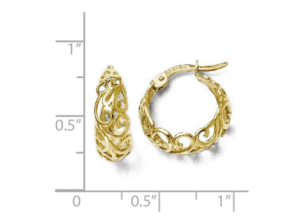 FJC Finejewelers 10k Polished Hinged Hoop Earrings