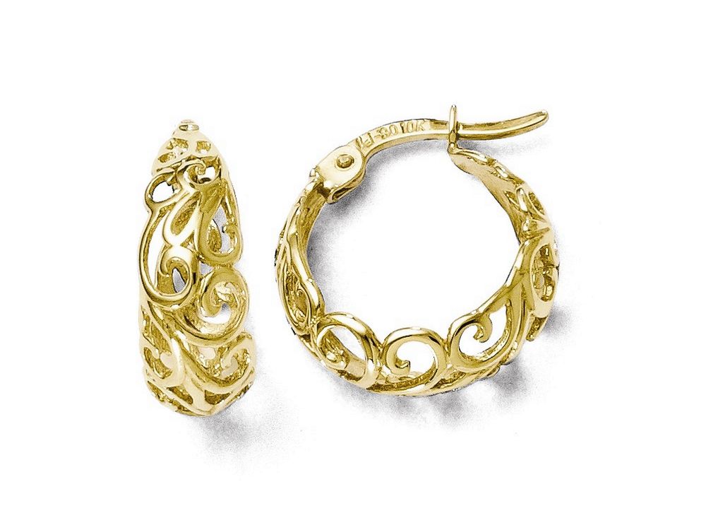 FJC Finejewelers 10k Polished Hinged Hoop Earrings