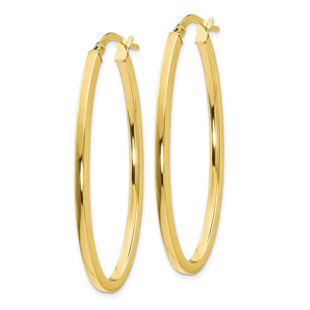 FJC Finejewelers 10k Polished Oval Hinged Hoop Earrings