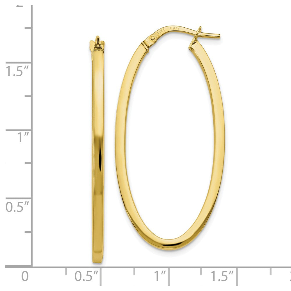 FJC Finejewelers 10k Polished Oval Hinged Hoop Earrings