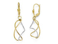 FJC Finejewelers 10k Two-tone Polished Leverback Earrings