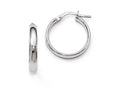 FJC Finejewelers 10k White Gold Polished Hoop Earrings