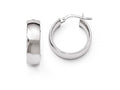 FJC Finejewelers 10k White Gold Polished Hoop Earrings