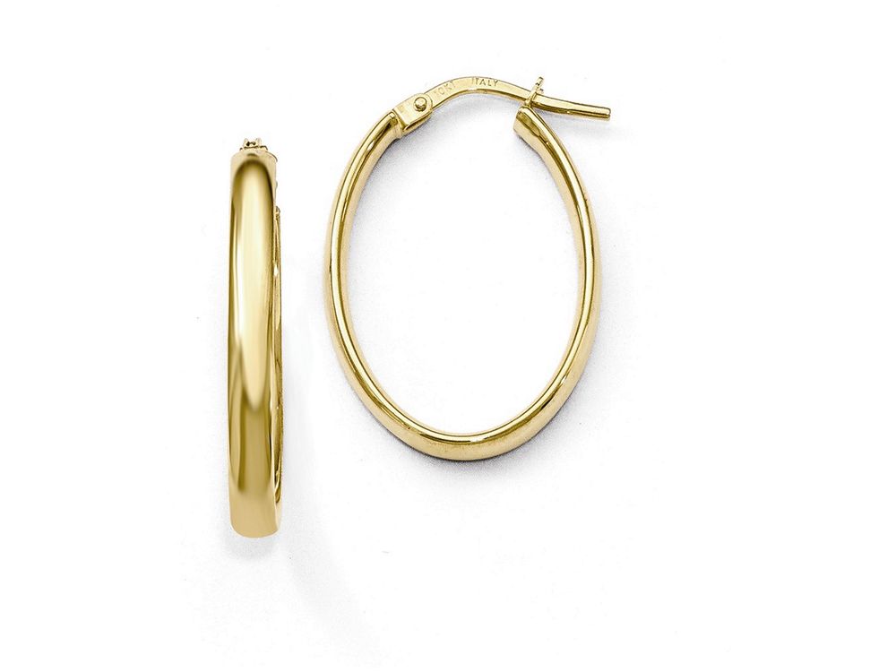 FJC Finejewelers 10k Polished Oval Hoop Earrings