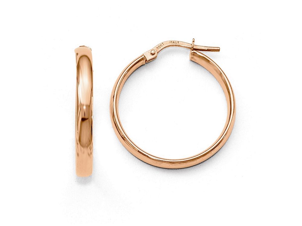 FJC Finejewelers 10k Rose Gold Polished Hoop Earrings