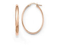 FJC Finejewelers 10k Rose Gold Polished Oval Hoop Earrings
