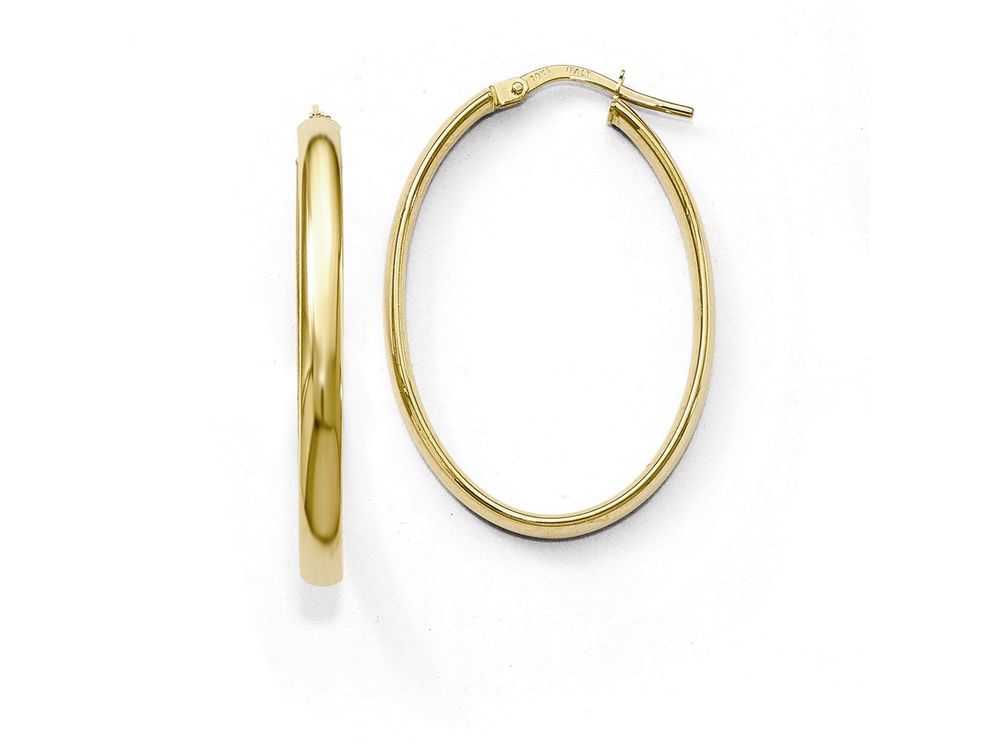 FJC Finejewelers 10k Polished Oval Hoop Earrings