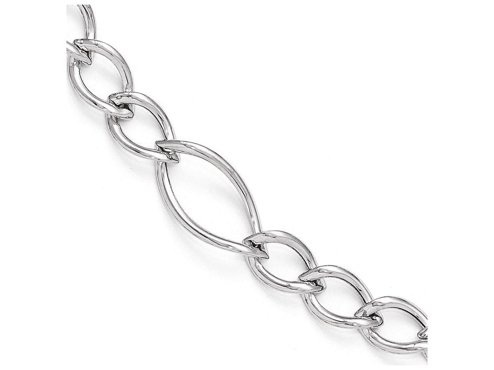 FJC Finejewelers 10k White Gold Polished Link Bracelet