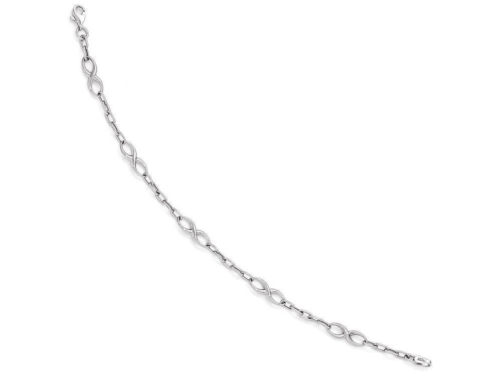 FJC Finejewelers 10k White Gold Polished Link Bracelet