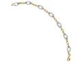 FJC Finejewelers 10k Two-tone Polished And Textured Link Bracelet