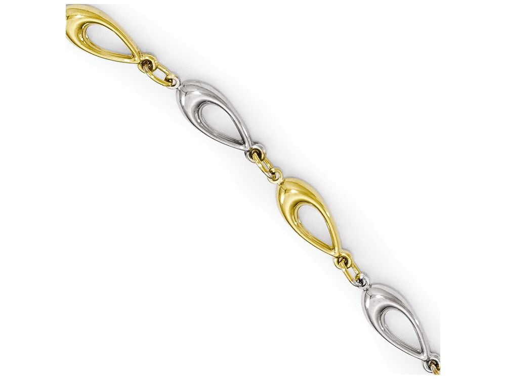 FJC Finejewelers 10k Two-tone Polished Bracelet